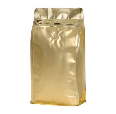 Reusable Aluminum Foil Bag Flat Bottom For Coffee Beans Offset Printing