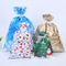 クリスマス ホリデー パーティーの記念品 プラスチック ホイル ドローストリング ギフト トリート バッグ キャンディ グッズ