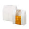 Bopp Flat Bottom Kraft Paper Bags , 12* 32*8.7cm Kraft Baguette Bags