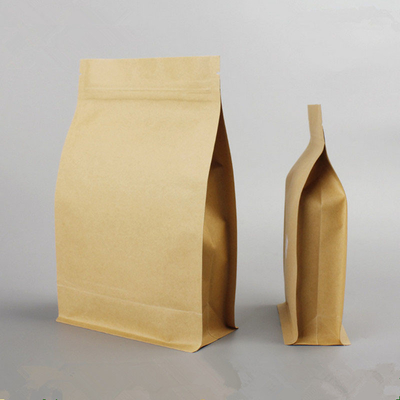 コーヒー軽食のくだらないクラフト紙のジッパー ロックの包装はOilproofの中のResealableホイルを袋に入れる