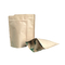 ブラウン生物分解性自動防漏式のクラフト紙の乾燥した食品包装袋PLA