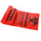 LLDPEの赤い臨床不用な袋、30*36」医学の廃棄物処理袋
